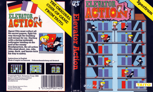 Elevator Action box art for ZX Spectrum